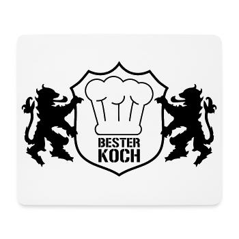 Bester Koch Wappen - Mousepad (Querformat) - Weiß - Vorne