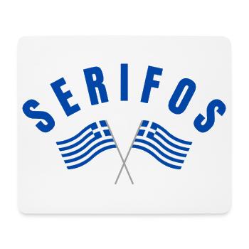 Drapeaux grecs de Serifos - Tapis de souris (format paysage) - blanc - Devant