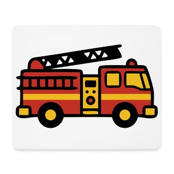 Icône camion de pompiers - Tapis de souris (format paysage) - blanc - Devant