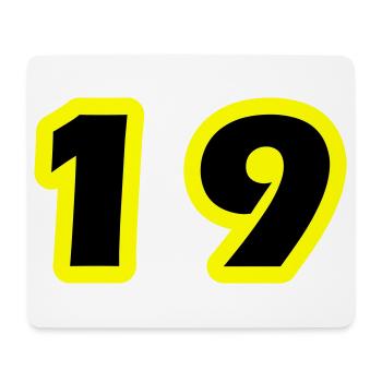 19 Number symbol - Mouse Pad (horizontal) - white - Front