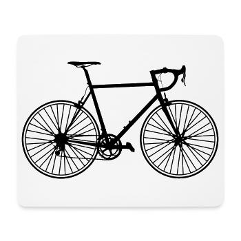Classic road bike – pure bike love - Mouse Pad (horizontal) - white - Front