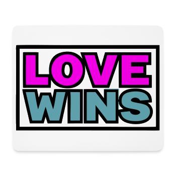 Love Wins Quote Graphic - Mouse Pad (horizontal) - white - Front