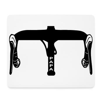 Papa Radsportler Rennrad - Mousepad (Querformat) - Weiß - Vorne