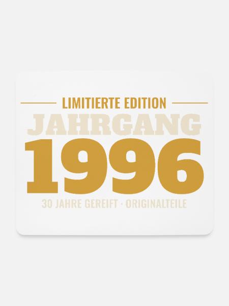 Jahrgang 1996 – 30. Geburtstag Limitierte Edition - Mousepad (Querformat) - Weiß
