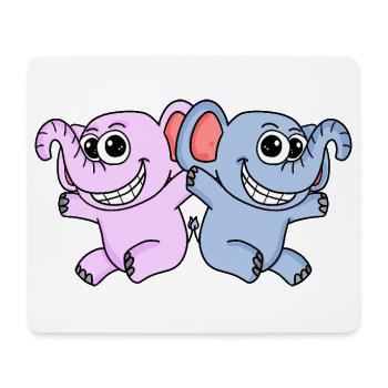Mädchen Junge Zwillinge - Mousepad (Querformat) - Weiß - Vorne
