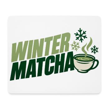 Grüne Winter Matcha Tasse - Mousepad (Querformat) - Weiß - Vorne