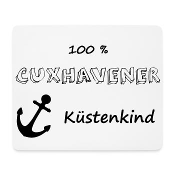100 % Cuxhavener Küstenkind - Mousepad (Querformat) - Weiß - Vorne