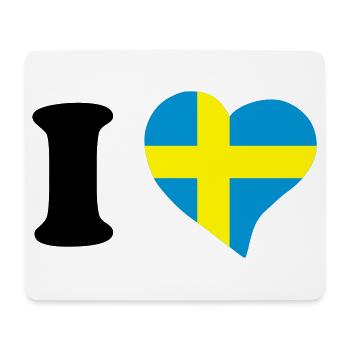 I love Sweden - Mouse Pad (horizontal) - white - Front