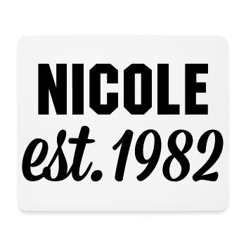 Nicole est 1982 - Mousepad (Querformat) - Weiß - Vorne