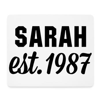 Sarah est 1987 - Mousepad (Querformat) - Weiß - Vorne