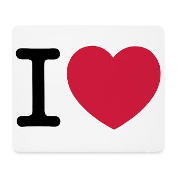 I Love... - Mouse Pad (horizontal) - white - Front