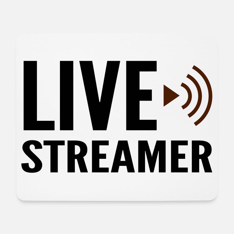 Streamer Live-Streamer - Mousepad (Querformat) - Weiß