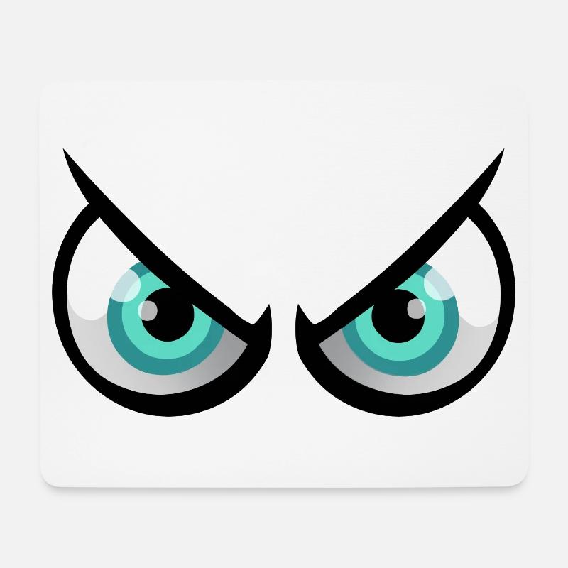 Edgy cartoon eyes - Mouse Pad (horizontal) - white
