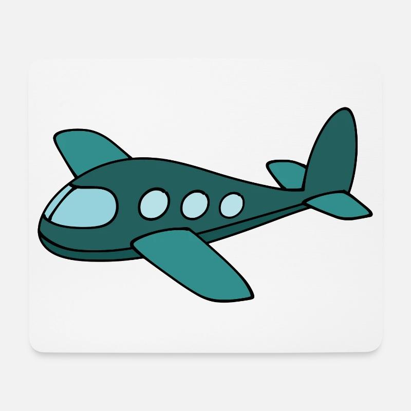 Flugzeug - Mousepad (Querformat) - Weiß