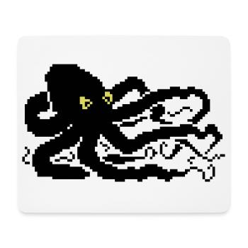 8bit pixel octopus - Mouse Pad (horizontal) - white - Front
