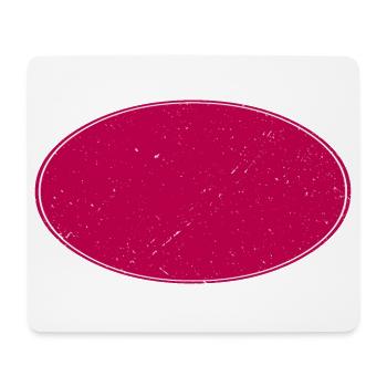 Ovaler Background schmutzig weinrot - Mousepad (Querformat) - Weiß - Vorne