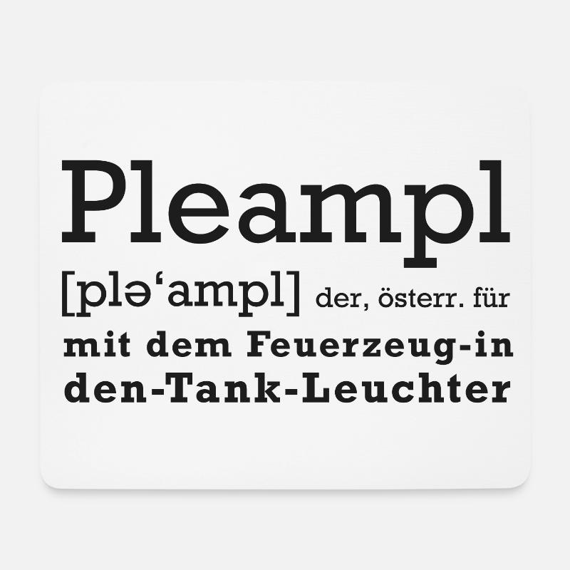 Pleampl - österreichisch - Bleampl, Dialekt - Mousepad (Querformat) - Weiß