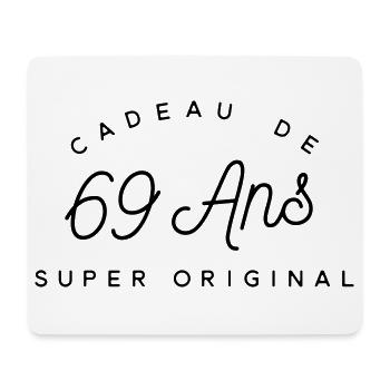 Cadeau 69 ans  - Tapis de souris (format paysage) - blanc - Devant