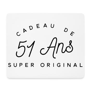 Cadeau 51 ans  - Tapis de souris (format paysage) - blanc - Devant