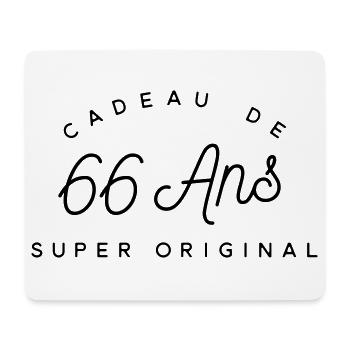 Cadeau 66 ans  - Tapis de souris (format paysage) - blanc - Devant