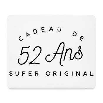 Cadeau 52 ans  - Tapis de souris (format paysage) - blanc - Devant