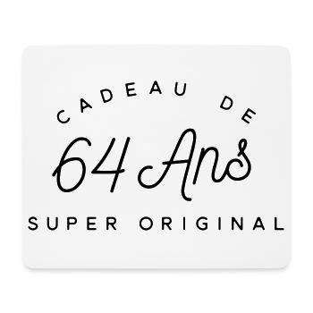 Cadeau 64 ans  - Tapis de souris (format paysage) - blanc - Devant