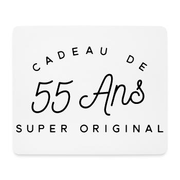 Cadeau 55 ans  - Tapis de souris (format paysage) - blanc - Devant