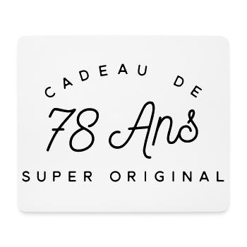 Cadeau 78 ans  - Tapis de souris (format paysage) - blanc - Devant