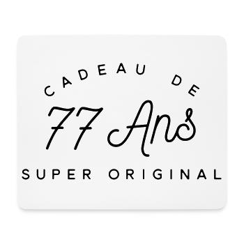 Cadeau 77 ans  - Tapis de souris (format paysage) - blanc - Devant