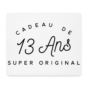 Cadeau 13 ans  - Tapis de souris (format paysage) - blanc - Devant