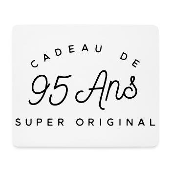 Cadeau 95 ans  - Tapis de souris (format paysage) - blanc - Devant