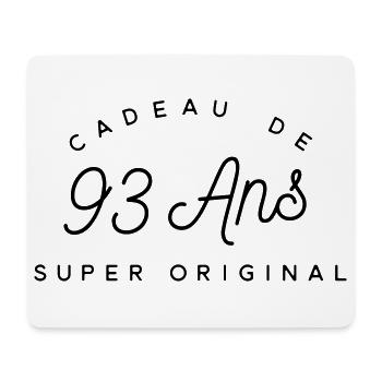 Cadeau 93 ans  - Tapis de souris (format paysage) - blanc - Devant