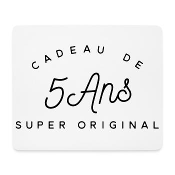 Cadeau 5 ans  - Tapis de souris (format paysage) - blanc - Devant