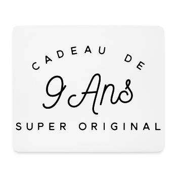 Cadeau 9 ans  - Tapis de souris (format paysage) - blanc - Devant
