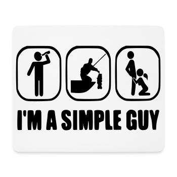 I am a Simply Guy - Mousepad (Querformat) - Weiß - Vorne