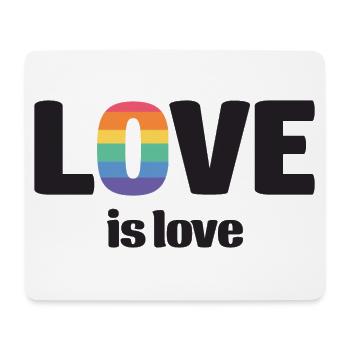 LGBT Pride Month - Love is Love - Mouse Pad (horizontal) - white - Front