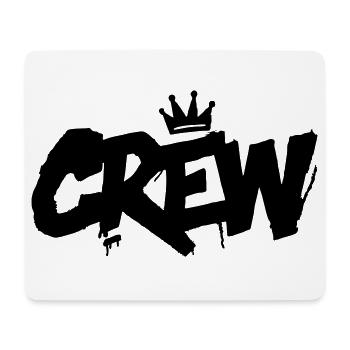 Crew Schriftzug - Mousepad (Querformat) - Weiß - Vorne
