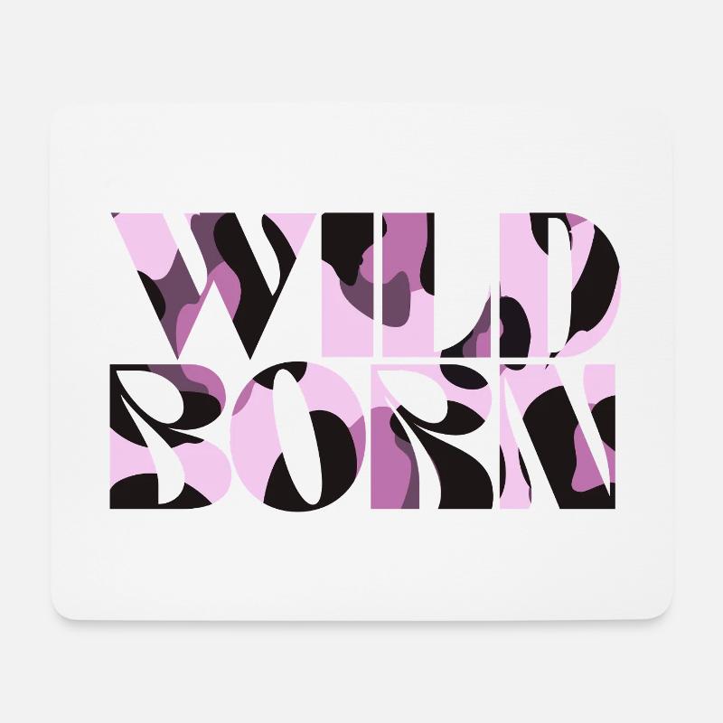 Wild Born Muster Camouflage Design - Mousepad (Querformat) - Weiß