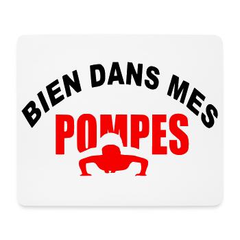Bien_dans_mes_Pompes - Tapis de souris (format paysage) - blanc - Devant
