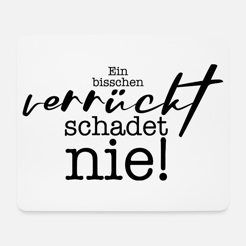 ein bisschen verrückt - Mousepad (Querformat) - Weiß