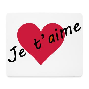 Heart I love you - Mouse Pad (horizontal) - white - Front