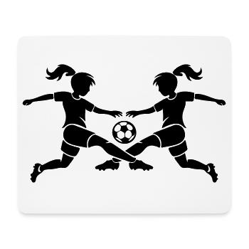 Soccer Girls Team Logo - Mouse Pad (horizontal) - white - Front