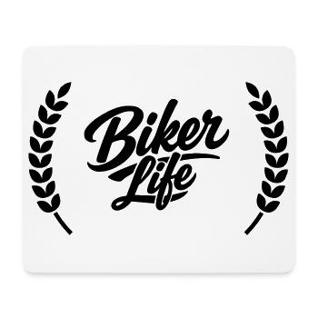 La vie des motards - Tapis de souris (format paysage) - blanc - Devant