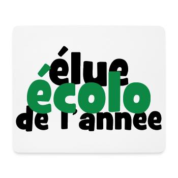 Distinction Elue Ecolo Année Typo - Tapis de souris (format paysage) - blanc - Devant