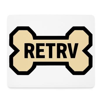 Hundeknochen Retriever Golden Labrador Hund - Mousepad (Querformat) - Weiß - Vorne
