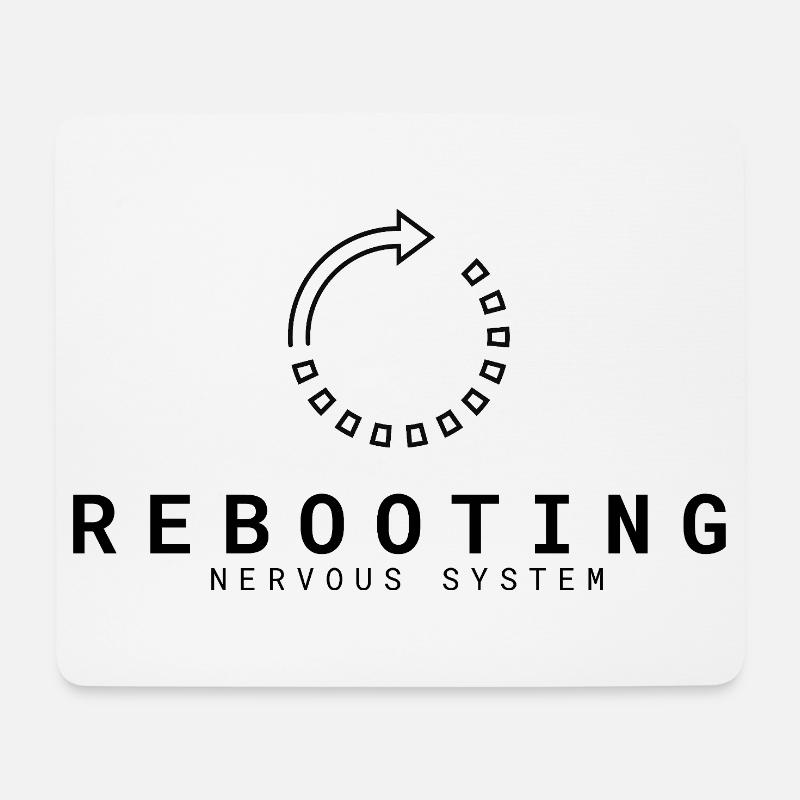 Rebooting Nervous System | Entspannung & Humor - Mousepad (Querformat) - Weiß
