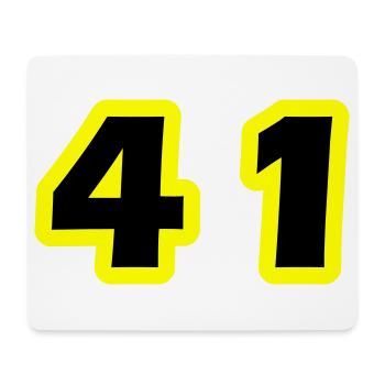41 Number symbol - Mouse Pad (horizontal) - white - Front