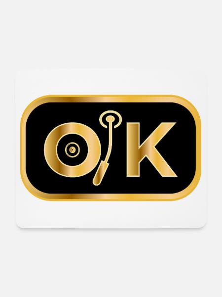 OK - Mousepad (Querformat) - Weiß