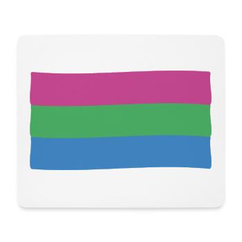 Polysexuelle Flagge: Stolz und Vielfalt - Mousepad (Querformat) - Weiß - Vorne