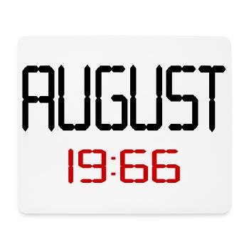 60. Geburtstag August 1966 - Mousepad (Querformat) - Weiß - Vorne
